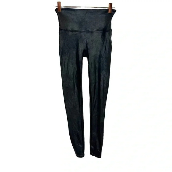Spanx Faux Leather Pull On High Waisted Black Leggings 2437 - Picture 4 of 14